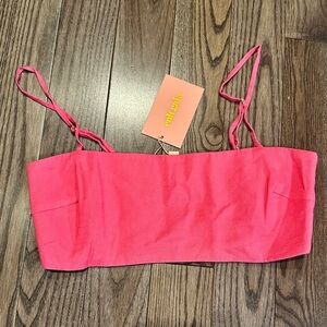 NWT Cult Gaia Coral Pink Strappy Crop Top